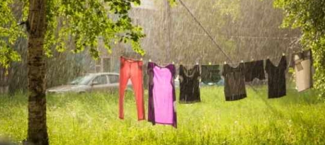 Do you need to rewash your laundry if it rains while it's drying