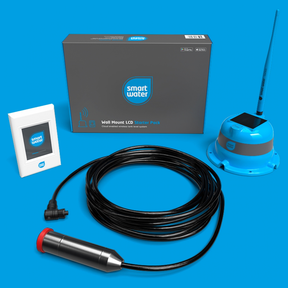 Wall Mount WiFi LCD Starter Pack - 10M Sensor